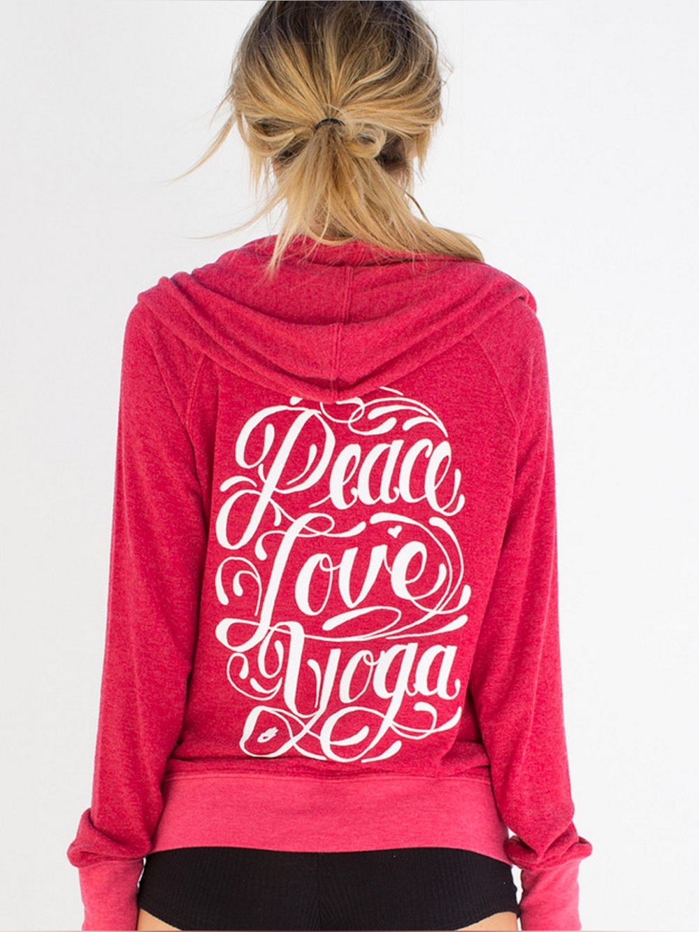 Spiritual Gangster Peace Love Yoga Graphic Hoodie
